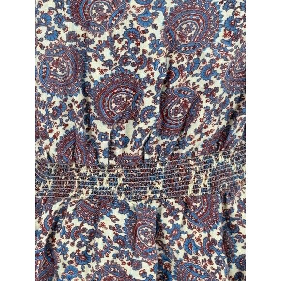J. Crew Paisley Long Sleeve Smocked Waist Midi Dress with Pockets – Size Small - Picture 6 of 8
